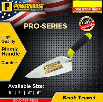 POWERHOUSE PRO SERIES BRICK TROWEL W/ PVC HANDLE 6"