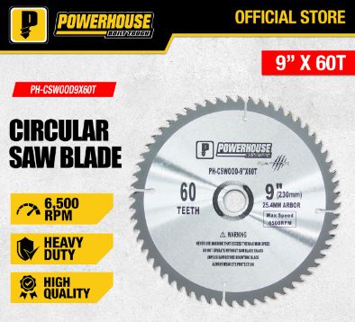 POWERHOUSE PH-CSWOOD-9X60T CIRCULAR SAW FOR WOOD 9X60T
