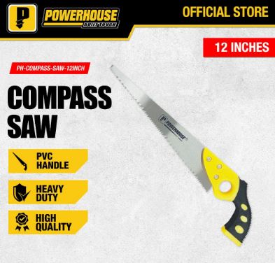 POWERHOUSE COMPASS SAW W/ PVC HANDLE 300MM 12"