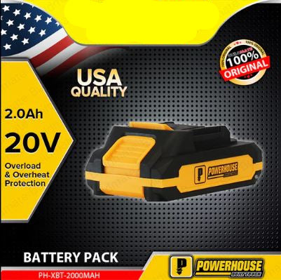 POWERHOUSE PH-XBT-2000MAH CORDLESS BATTERY 20V 2.0AH LITHIUM ION