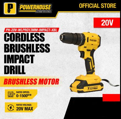 POWERHOUSE PH-20V-WLPRO13MM-IMPACT-XBL CORDLESS BRUSHLESS ANGLE GRINDER 20V
