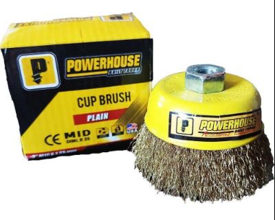 POWERHOUSE CUP BRUSH PLAIN M14X2MM 4"