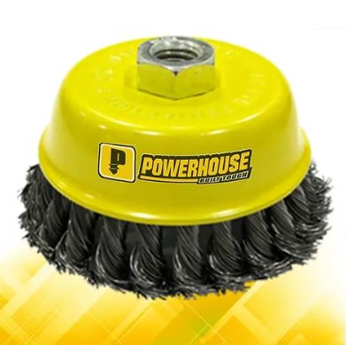 POWERHOUSE CUP BRUSH TWISTED M14X2MM 4"