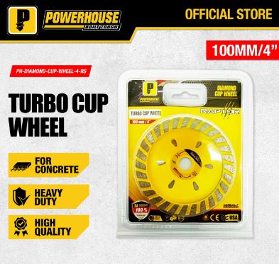 POWERHOUSE DIAMOND CUP WHEEL TURBO CUP WHEEL 10MM/4
