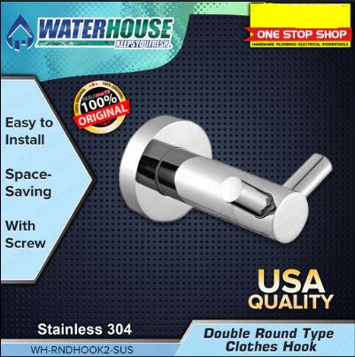POWERHOUSE WH-RNDHOOK2-SUS DOUBLE ROUND TYPE CLOTHES HOOK