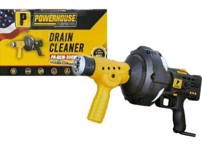 POWERHOUSE PH-DCM-300W DRAIN CLEANER 300W W/ 23FT AUGER TUBE LENGTH