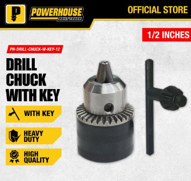 POWERHOUSE DRILL CHUCK W/KEY 1/2