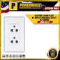 POWERHOUSE LHWDP-405-P3 ELECTRIC 3 GANG PLATE W/ DUPLEX UNIVERSAL OUTLET W/ GROUND