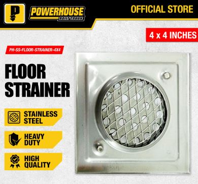 POWERHOUSE FLOOR STRAINER 4x4