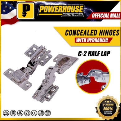 POWERHOUSE HINGES CONCEALED HYDRAULIC C-2 HALFLAP