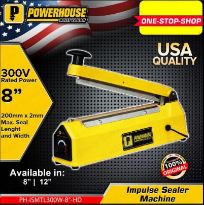 POWERHOUSE PH-ISMT300W-8 IMPULSE SEALER MACHINE 8"