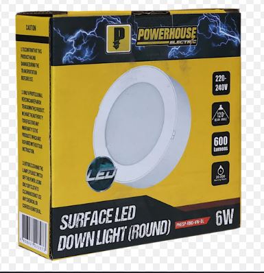 POWERHOUSE PHE-510C-WHT-RND-6W-DL SURFACE LED DOWNLIGHT ROUND