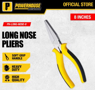 POWERHOUSE LONG NOSE PLIER 8"