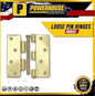 POWERHOUSE LOOSE PIN HINGES BRASS BLISTER PACK (PAIR) 3-1/2X3-1/2
