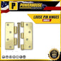 POWERHOUSE LOOSE PIN HINGES BRASS BLISTER PACK (PAIR) 4"X4"