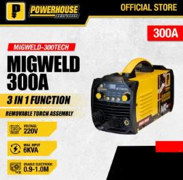 POWERHOUSE MIGWELD-300TECH FLUX CORED WELDING MACHINE