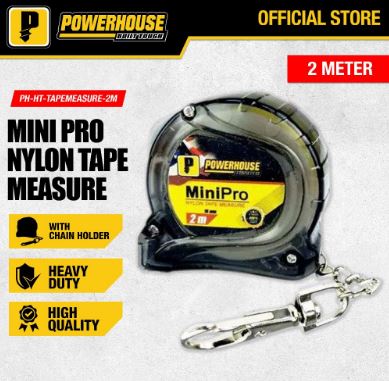 POWERHOUSE PH-MINIPRO MINI PRO NYLON TAPE MEASURE 2M