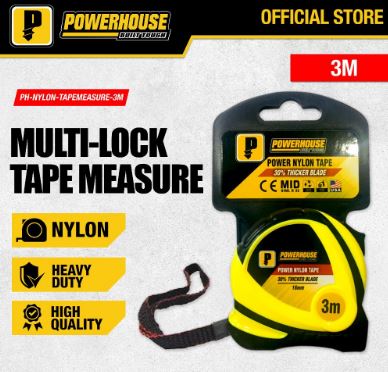 POWERHOUSE MULTI-LOCK NYLON TAPE MEASURE SERIES