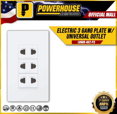 POWERHOUSE LHWD-402-P3 GANG PLATE UNIVERSAL OUTLET