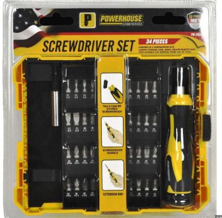 POWERHOUSE PH-2932D POWERHOUSE SCREWDRIVER SET 34PCS