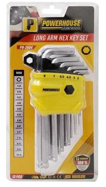 POWERHOUSE PH-2604 LONG ARM TORX KEY SET 13PCS