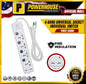 POWERHOUSE PHEC-500U ELECTRIC EXTENSION 4 GANG W/ 2 USB 2MTS