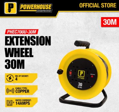 POWERHOUSE PHEC-700U-30M INDUSTRIAL TYPE EXTENSION WHEEL 30M