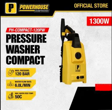 POWERHOUSE PH-COMPACT-120PW PRESSURE WASHER COMPACT SERIES 1,300W