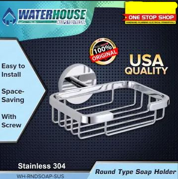 POWERHOUSE WH-RNDSOAP-SUS ROUND TYPE SOAP HOLDER STAINLESS