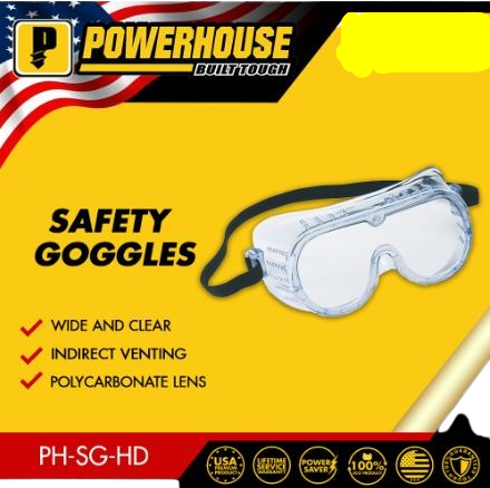 POWERHOUSE SAFETY GOGGLES PH-SG-HD