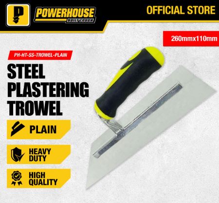 POWERHOUSE STAINLESS STEEL PLASTERING TROWEL PLAIN 260MMX110MM