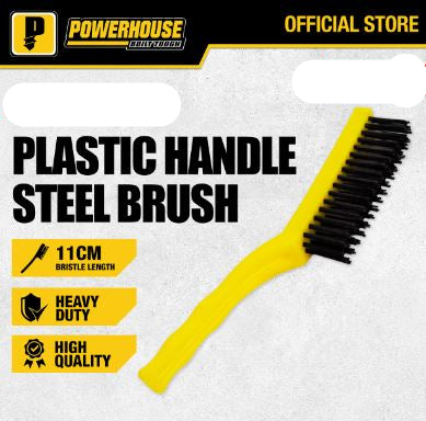 POWERHOUSE STEEL BRUSH PVC HANDLE