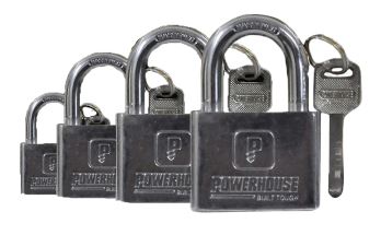POWERHOUSE TOP SECURITY PADLOCK SHORT SHACKLE (40/50/60)