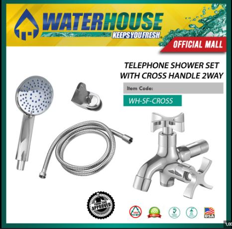 POWERHOUSE WH-SF-CROSS WATERHOUSE CROSS HANDLE 2-WAY BRASS FAUCET
