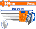 WADFOW HEX KEY EXTRA LONG ARM 1.5MM-10MM WHK1292