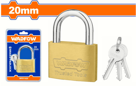 WADFOW BRASS PADLOCK 20MM - WPD1420