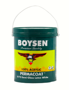 BOYSEN PERMACOAT SEMI-GLOSS LATEX WHITE B715 4L