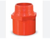RED ORANGE PVC CONDUIT MALE ADAPTOR 3/4