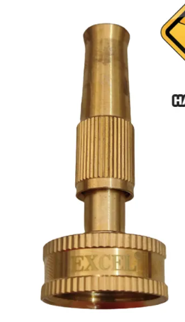 EXCEL SOLID BRASS HOSE NOZZLE