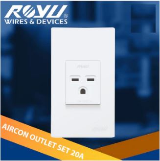 ROYU 1 GANG AIRCON OUTLET SET WH901 CLASSIC SERIES