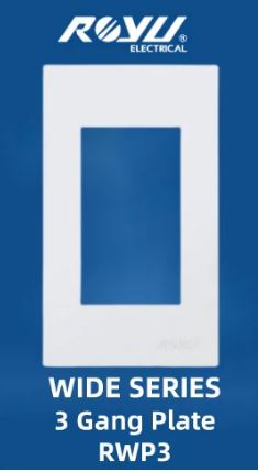 ROYU 3 GANG PLATE