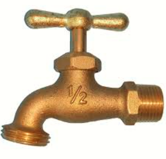 FAUCET BRASS PLATED 1/2