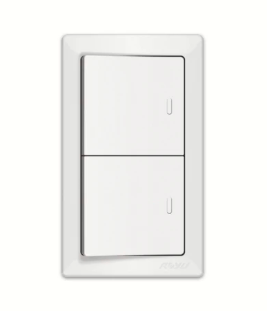 ROYU 2 GANG SWITCH SET WH503 CLASSIC SERIES