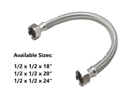 SHARK STAINLESS FLEXIBLE HOSE 1/2X1/2X20