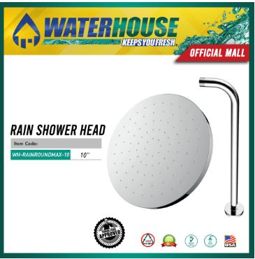 WATERHOUSE 10 IN1 ROUND SHOWER HEAD W/ARM CHROME