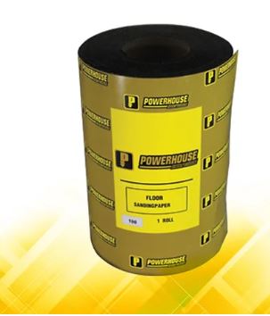 POWERHOUSE FLOOR SANDING PAPER SILICON CARBIDE NORWAY ENGINEERED 12IN1 X 45MTS
