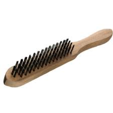 STEEL BRUSH (WOOD HANDLE )