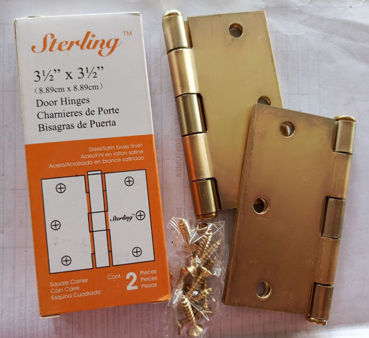 STERLING LOOSE PIN HINGES 3 1/2"X 3 1/2"