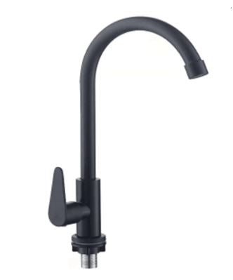 WATERHOUSE STAINLESS 304 SINK MOUNT GOOSENECK FAUCET DESIGN F2 MATTE BLACK