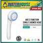 waterhouse  abs 3 function single shower head white